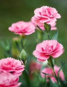 Dianthus Doris – Œillet Doris - Fleur et bourgeon