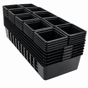 Pack 50 godets de 8 cm + 5 clayettes